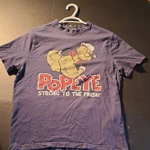 VINTAGE 2Kuhl Popeye STRONG TO THE FINISH Graphic T-Shirt in Blue